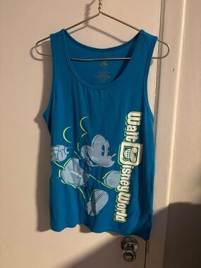 Disney Mickey Mouse Tank Top Walt Disney World Blue Athletic Shirt
(938)
